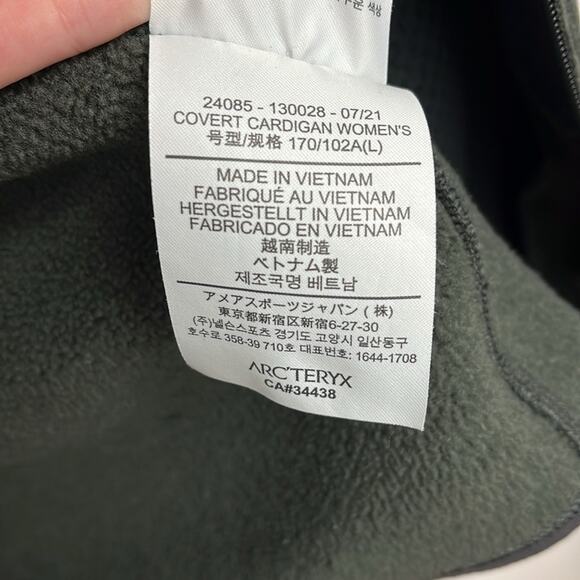 Arc’teryx Womens Covert Cardigan Heathered Fleece Technical Sweater Jacket Large - Picture 13 of 15